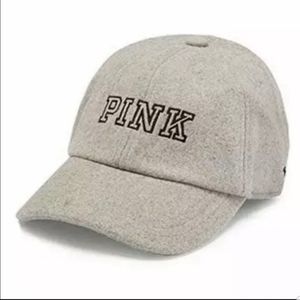 Victoria's Secret PINK wool blend textured baseball cap